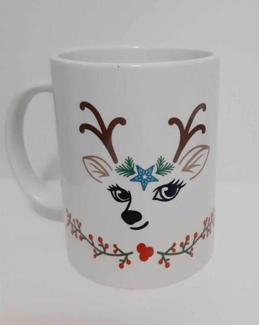 "Naughty or Nice" Mug_Reindeer coloured